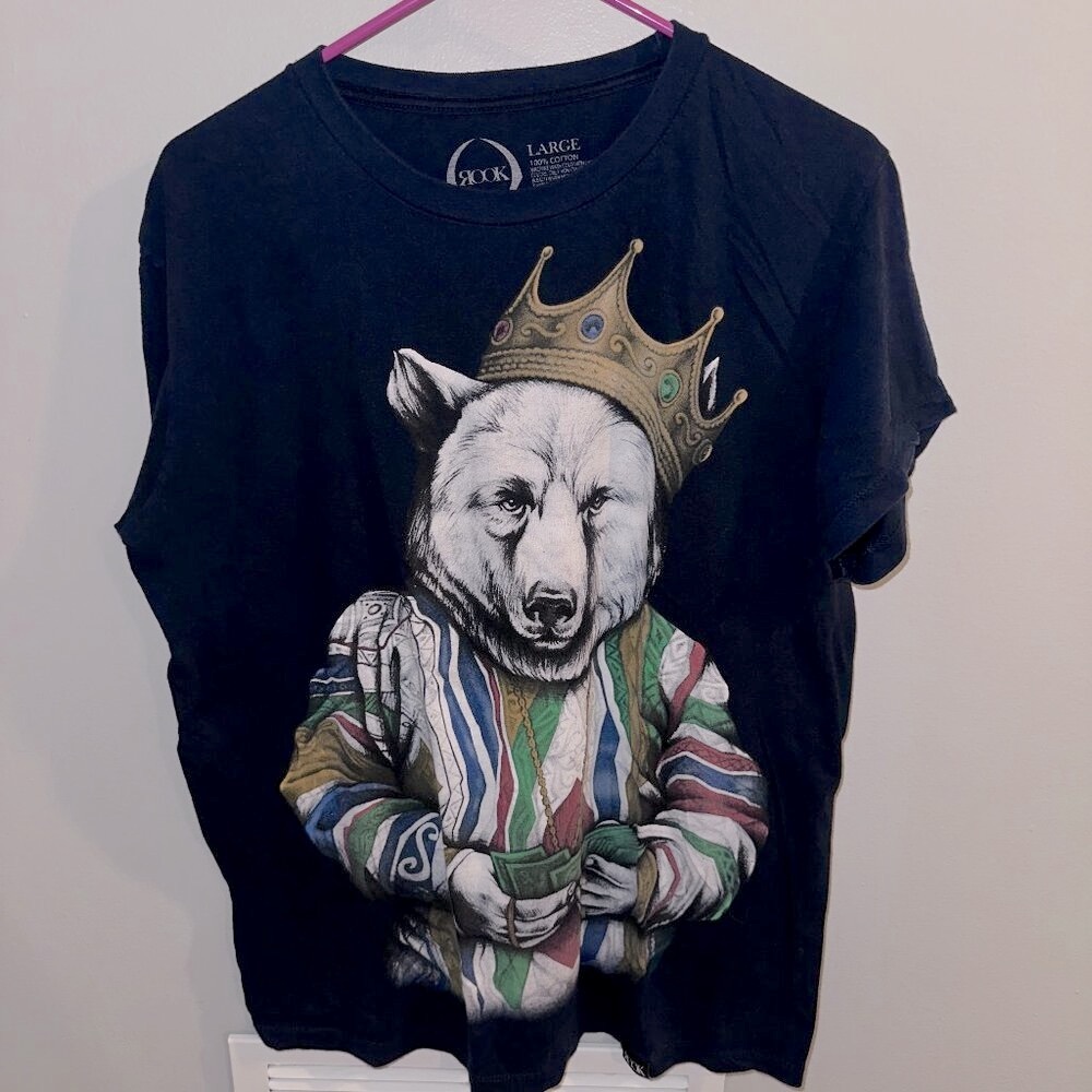 Bear (Biggie) - Rook - Men's T-Shirt - Navy - Size Large